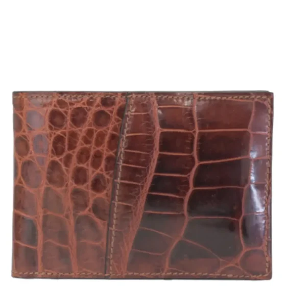 Zambezi Grace A7363GBY 3 Way ID Wallet Croc Belly Cognac front jpg