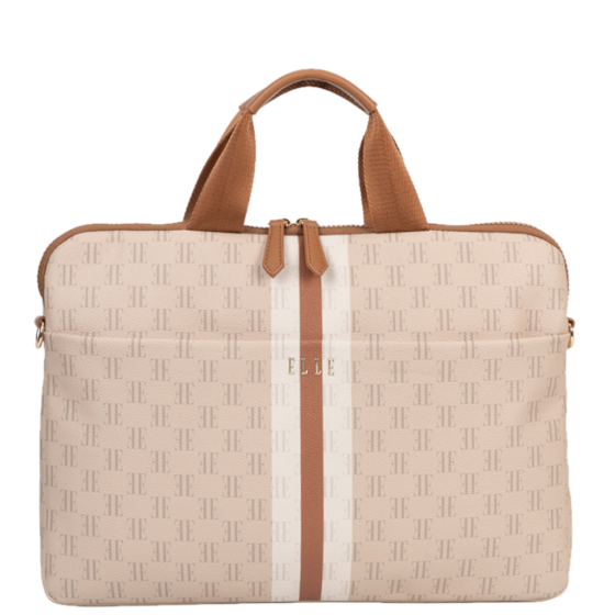 ELLE Monogram EL10182 Slimline Laptop Bag multi front