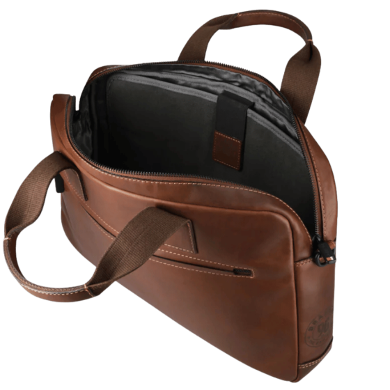Brando James 1007 Leather 15 inch laptop briefcase brown top png