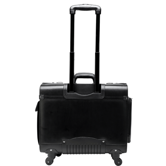 Tosca Leather Pilot case spinner black 622 80 rear png