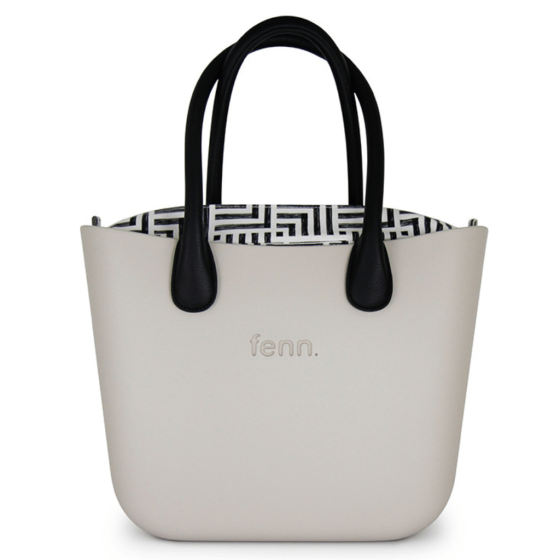 Fenn Original 1439 Mushroom grey black round handles geo print inner front png