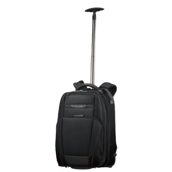 Samsonite Pro DLX 5 Rolling Business 17 inch backpack black front3qrtr handle up png