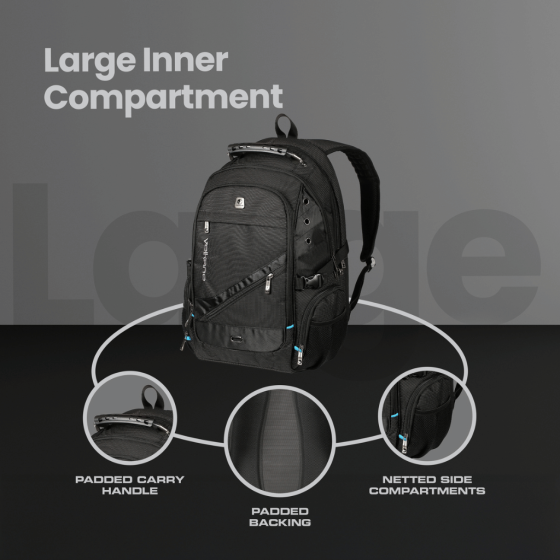 Volkano 7027 g Unit laptop backpack black packing png