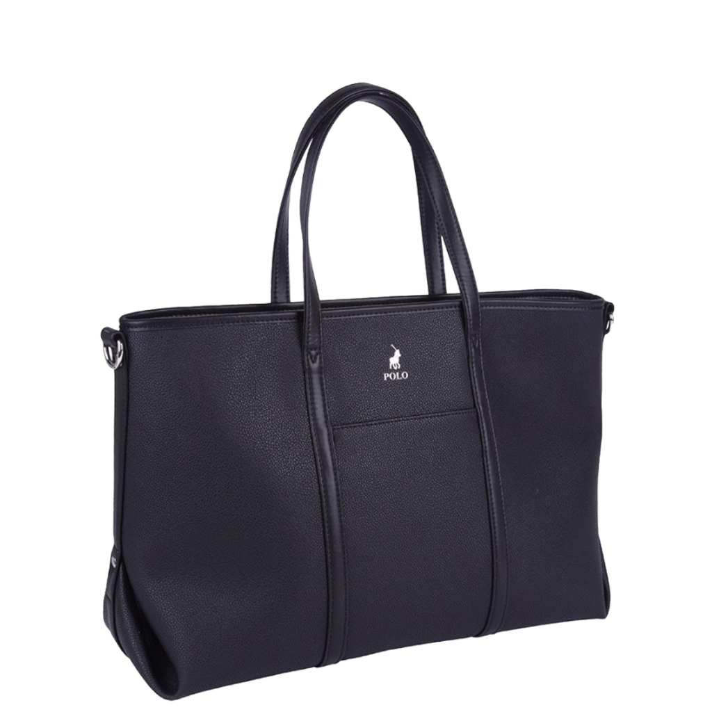 Polo Lyon multi use tote handbag POS43109 black front3qrtr primary1