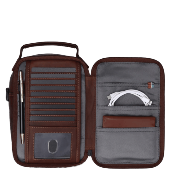 Brando James 3353 Leather crossbody brown interior2 png