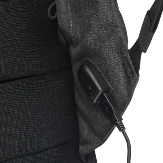 Kingsons 15 6 laptop anti theft backpack Smartseries KY3148 Charcoal USB jpg