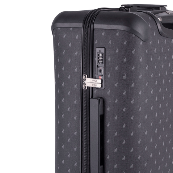 Polo Double Pack Luggage Spinner Charcoal Medium TSA lock png