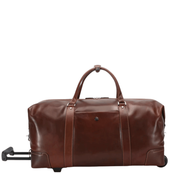 Jekyll and Hide 3690 Oxford Leather trolley duffle mocha brown Front png