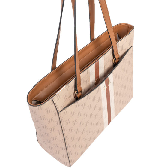 ELLE Monogram EL10110 Tote Handbag multi stash pocket