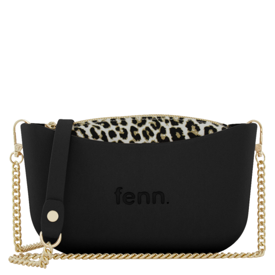 Fenn Classic 2077 Black gold chain leopard print front