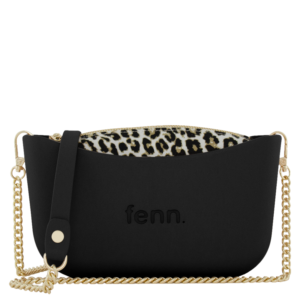 Fenn Classic 2077 Black gold chain leopard print front