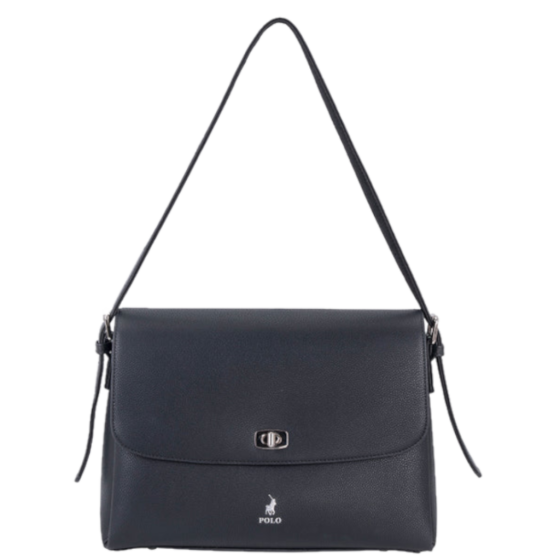 Polo Lyon POS43127 Flapover Bag Black front