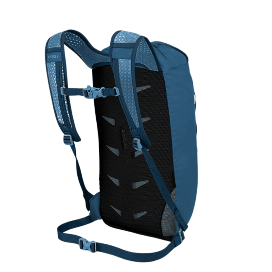 Osprey Daylite Cinch drawstring backpack blue rear3qrtr2