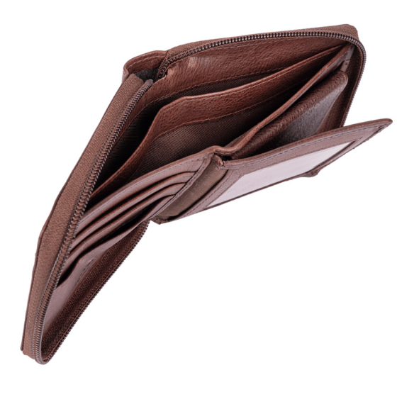 Polo Chobe POS59926 Leather zip aroud wallet brown interior2 png