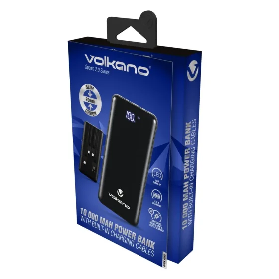 Volkano Spawn 2 1000mah Powerbank Black Packaging