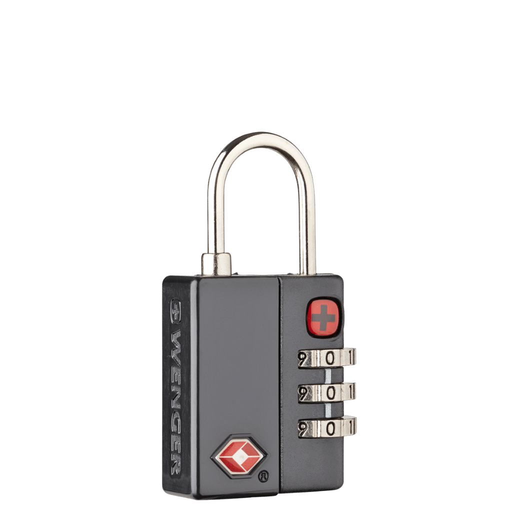 Wenger TSA 3 dial combination lock black front3qrtr png