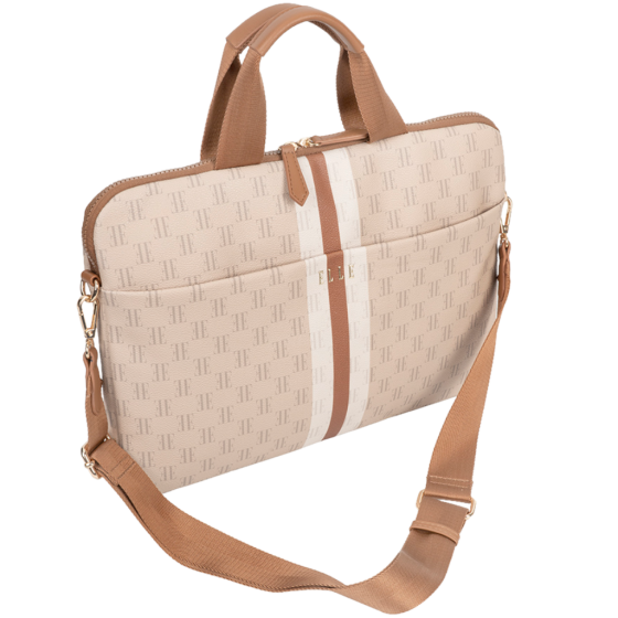 ELLE Monogram EL10182 Slimline Laptop Bag multi front with sling