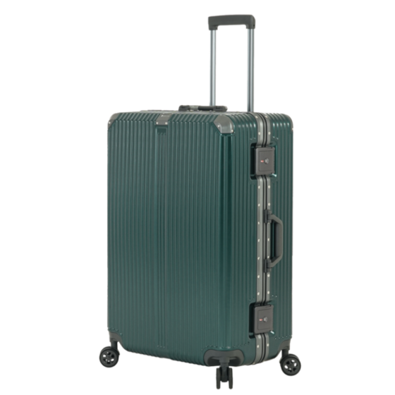 Paklite Metro PLMET6956 Check in 75cm Spinner green front3qrtr