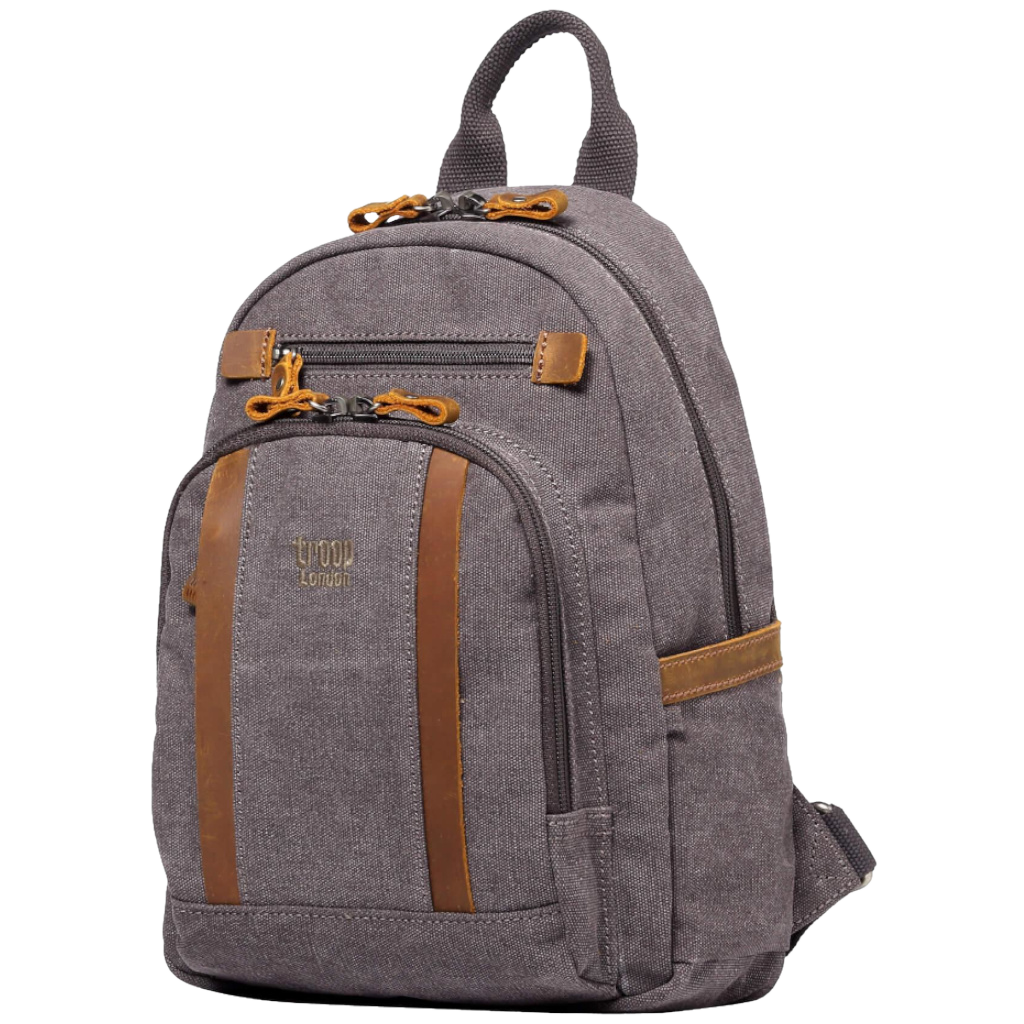 Troop of London TRP0255 Small Utility Backpack charcoal front3qrtr