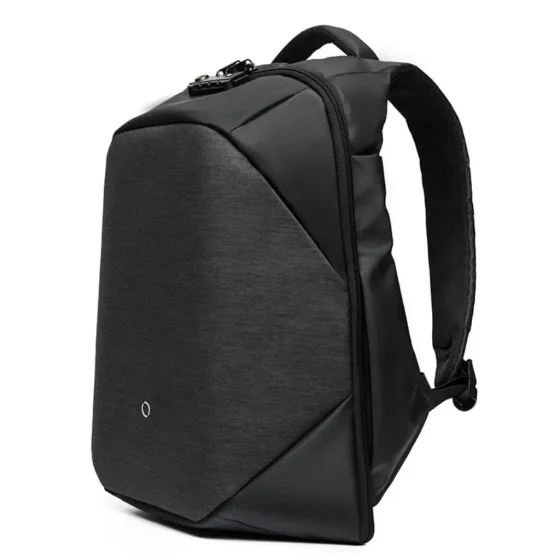 Kingsons 15 6 laptop anti theft backpack Smartseries KY3148 Charcoal front3qrtr jpg