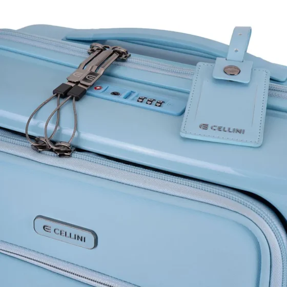 Cellini Bizlite Easy Access 55cm Spinner 840 Azure Blue Tag