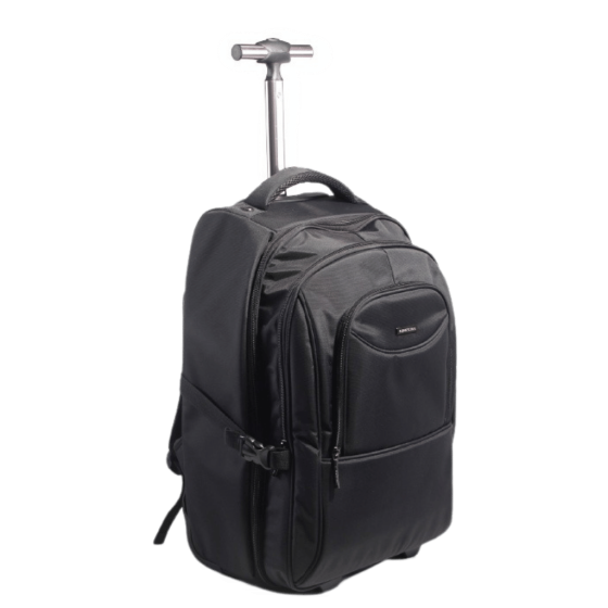 Kingsons 8380W Prime TRolley Backpack black front3qrtr png