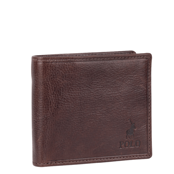 Polo Chobe 59953 Leather brown billfold top flap front3qrtr png