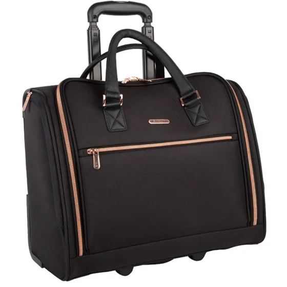 Cellini Allure Ladies Mobile Business Trolley 46539 Black Front3qrtr