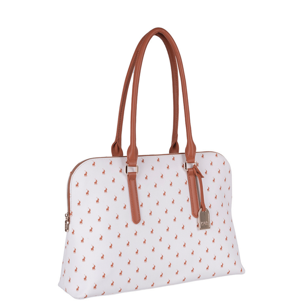 Polo New Iconic POS43280 Laptop handbag cream front3qrtr primary png
