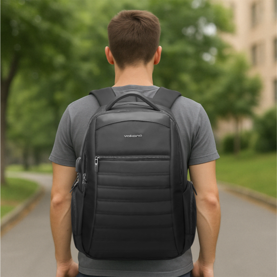 Volkano Boston VK 9173 15 6 Laptop Backpack black lifestyle