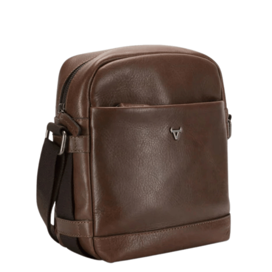 Brando Brosnan 2276 leather crossbody brown front3qrtr png