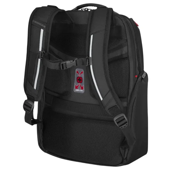 Wenger Icon Meteor Lamptop Backpack 653188 Black rear3qrtr jpg