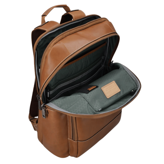 Jekyll and Hide 3669 Montanna leather 15 inch backpack tan interior1 png
