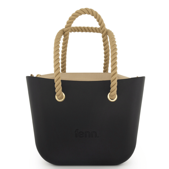 Fenn Petite P396 Black rope handle stone inner front png