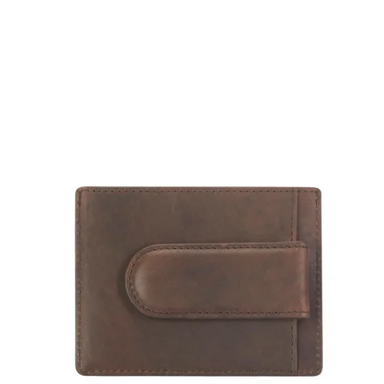 Brando Eastwood Leather Card Wallet 3629 Brown Rear