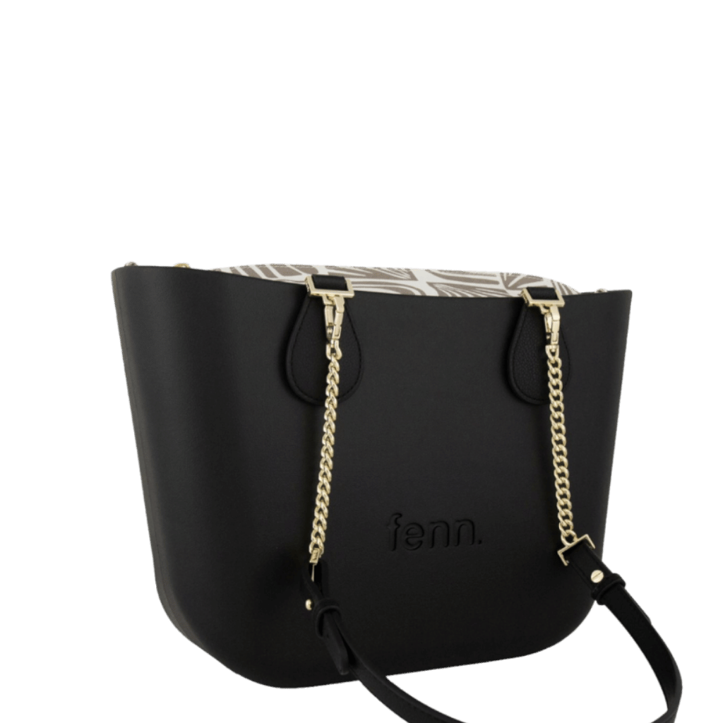 Fenn Petite 9452 Black Gold Chain Pattern Inner front3qrt primary