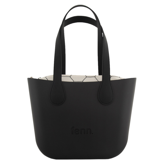 Fenn Petite 9437 Black flat black handle inner print front