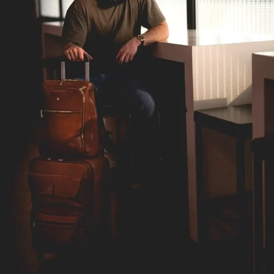 Jekyll Hide Montana Colt Clay Tan Business Spinner Carry on 3800 Lifestyle2 jpg