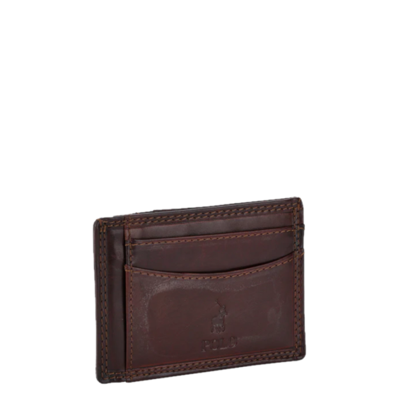 Polo Kenya Leather PO45036 CC wallet top flap brown front3qrtr primary