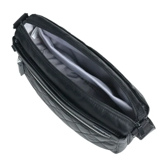 Hedgren Inner City Medium Eye Quilted Black Shoulder Bag Hic176m Interior
