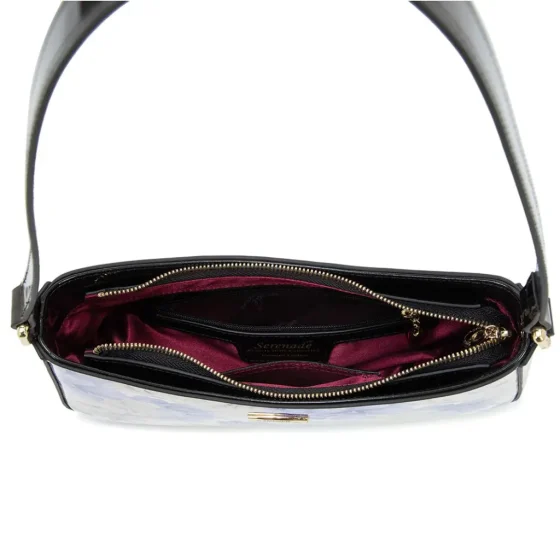 Serenade Lilac Peonies Shoulder Sling 52 0821 Purple Interior