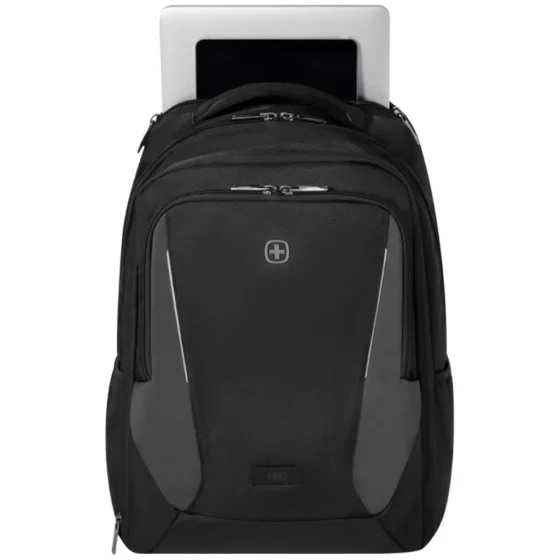 Wenger XE Extent 17 inch laptop backpack black 612741 front laptop up jpg