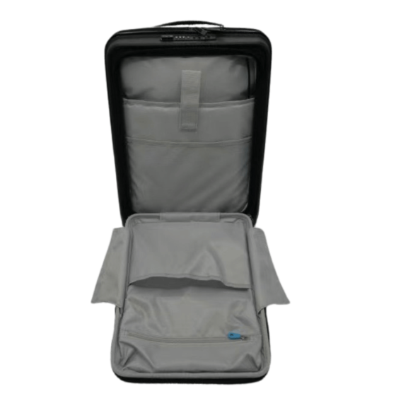 BG Berlin Nobu Easy Access Business Spinner carry on black laptop section png