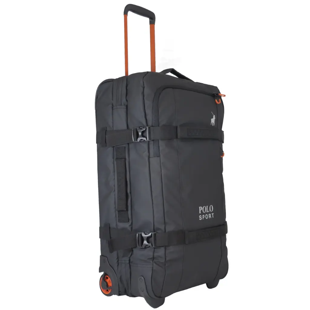 Polo Sport Trolley Duffle check in PSL20170 black front3qrtr jpg