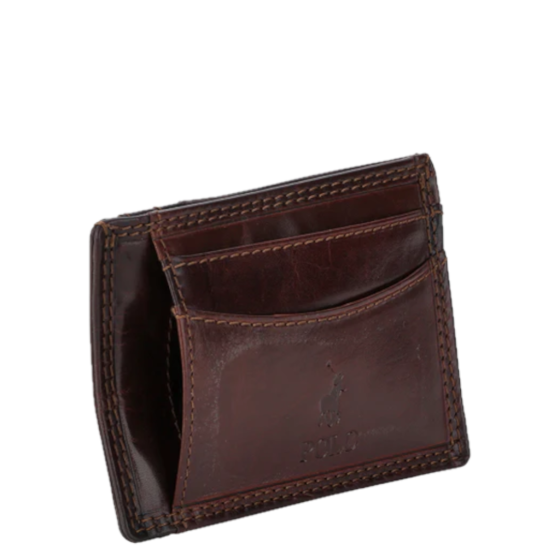 Polo Kenya Leather PO45036 CC wallet top flap brown front interior