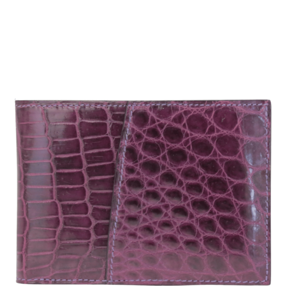 Zambezi Grace A7363GBY 3 Way ID Wallet Croc Belly Violet rtansp