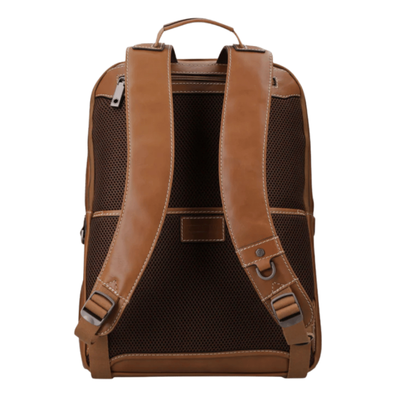 Jekyll and Hide 3669 Montanna leather 15 inch backpack tan rear png