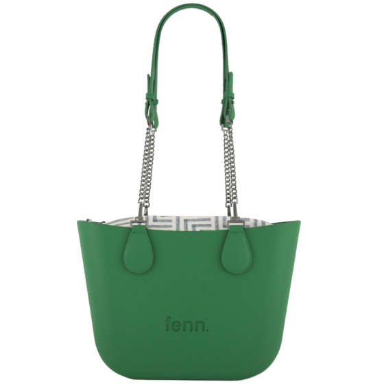Fenn Petite 9455 Green Chain Pattern Inner front handle up