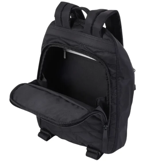 Hedgren Inner City iiLQ Vogue Large Quilted Backpack black rear open jpg