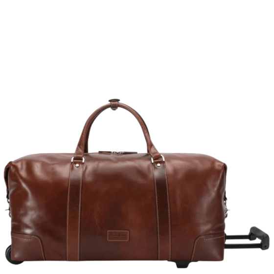 Jekyll and Hide 3690 Oxford Leather trolley duffle mocha brown rear png
